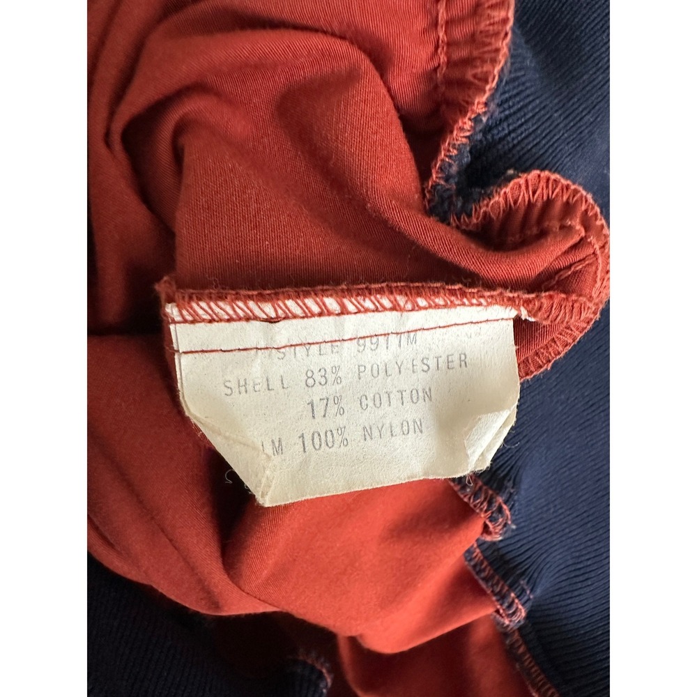 Vintage Anorak Quarter Zip Pullover XL Raglan Orange Colorblock White Mountain - Picture 7 of 11